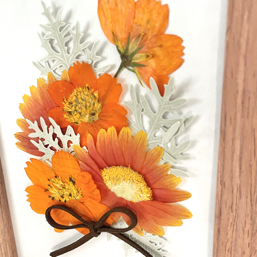 秋の押し花アート＊オレンジ ドライフラワー Mizuki 通販