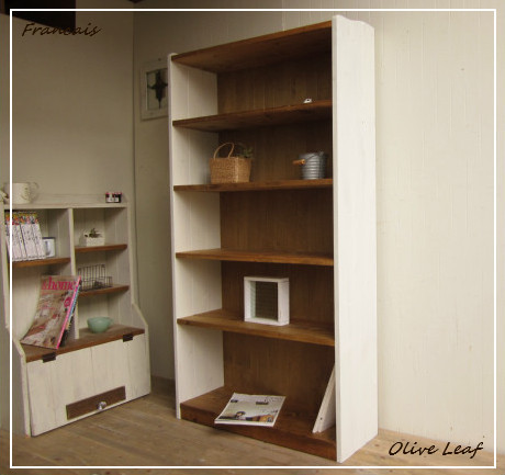 ※送料がかなり安くなりました！★オーダー可！●幅広6段カップボードW82●シャビーブラウン●受注製作