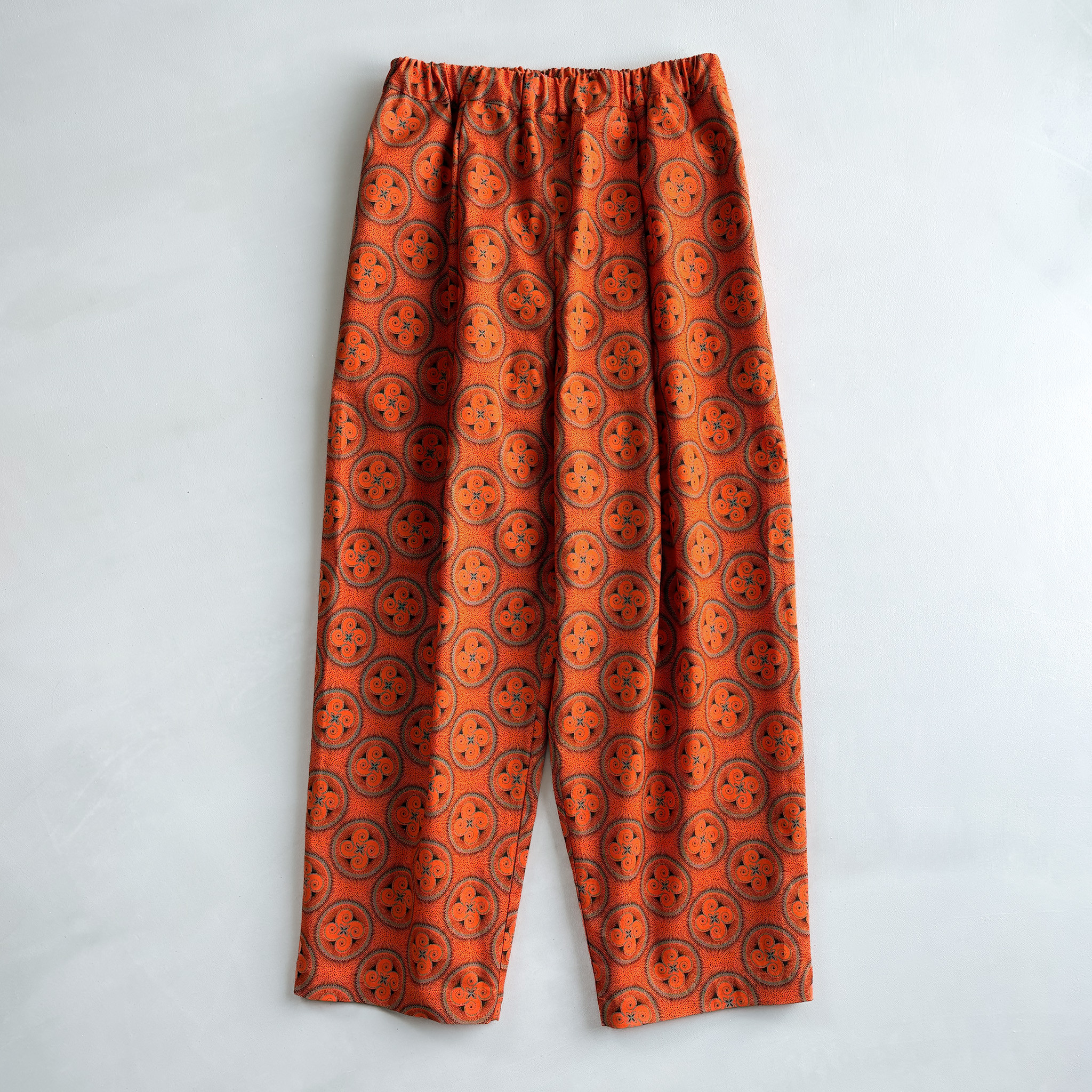シュエシュエファブリック　タックパンツ　Shweshwe Orange