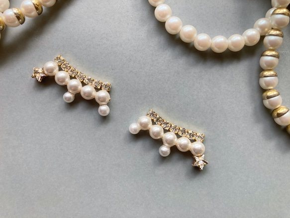 Star pearl dress 【パール/星/冬/秋/結婚式/クリスマス/オーナメント/プレゼント/プチギフト】 8枚目の画像