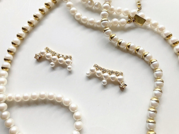 Star pearl dress 【パール/星/冬/秋/結婚式/クリスマス/オーナメント/プレゼント/プチギフト】 7枚目の画像