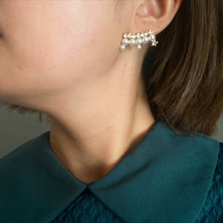 Star pearl dress 【パール/星/冬/秋/結婚式/クリスマス/オーナメント/プレゼント/プチギフト】 2枚目の画像