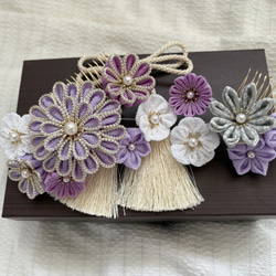 ちりめん細工 成人式 卒業式 髪飾り つまみ細工 髪飾り ちりめん細工 成人式 卒業式 七五三 結婚式 振袖 袴