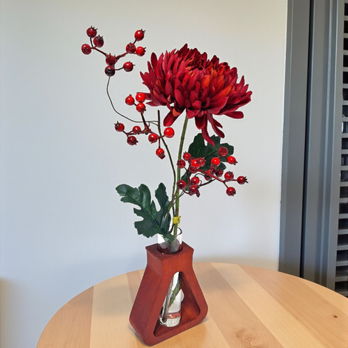 【✨新品✨】赤い花の花瓶／モダンアート・抽象フラワー 「アート」 ✨新品✨】赤い花の花瓶／モダンアート・抽象フラワー 「アート」