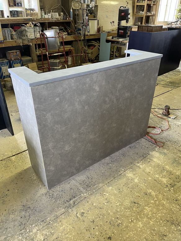 8日で発送　ワイド90 メラミン　モルタル風　レジカウンター　受付カウンター　レジ台 7枚目の画像