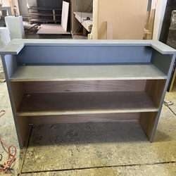 8日で発送　ワイド90 メラミン　モルタル風　レジカウンター　受付カウンター　レジ台 3枚目の画像