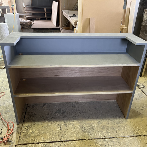 【直接受け取り】モルタルカウンター✩グレー✩カフェ✩レジ✩インテリア 直接受け取り】モルタルカウンター✩グレー✩カフェ✩レジ✩インテリア