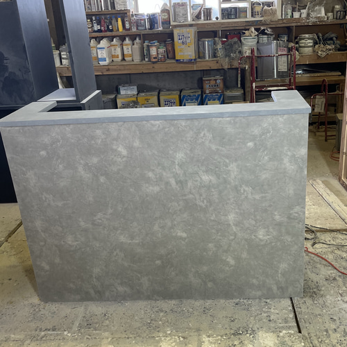 ワイド75 メラミン モルタル風 レジカウンター 受付カウンター レジ台