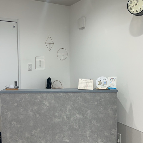 ワイド75 メラミン モルタル風 レジカウンター 受付カウンター レジ台