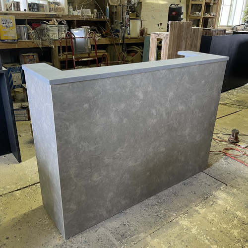 【直接受け取り】モルタルカウンター✩グレー✩カフェ✩レジ✩インテリア 直接受け取り】モルタルカウンター✩グレー✩カフェ✩レジ✩インテリア