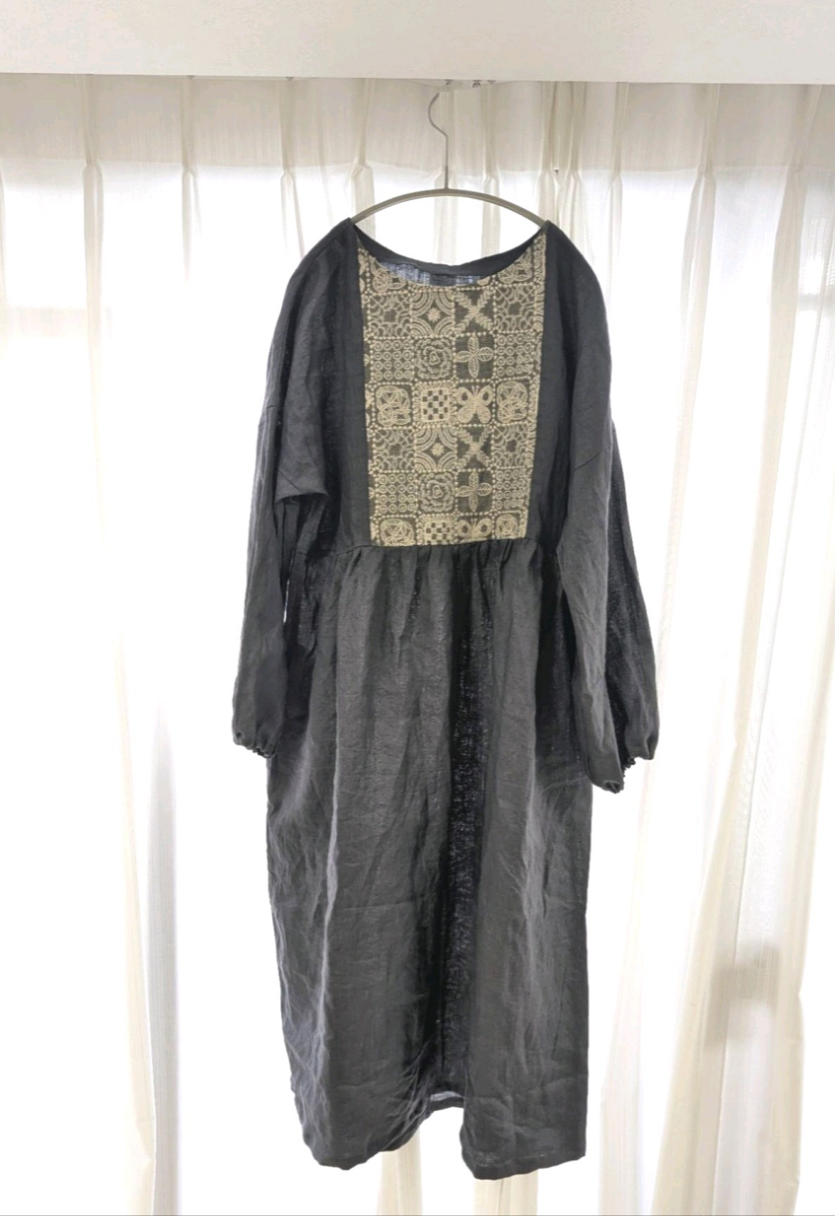 ミナペルホネン　リネンワンピース　foresttile