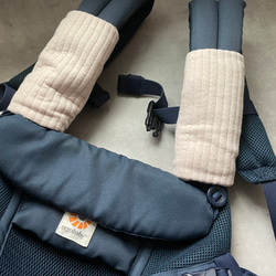 もちもち　ニット　肩紐カバー　抱っこ紐カバー　サッキングパット　よだれカバー　エルゴ　 3枚目の画像