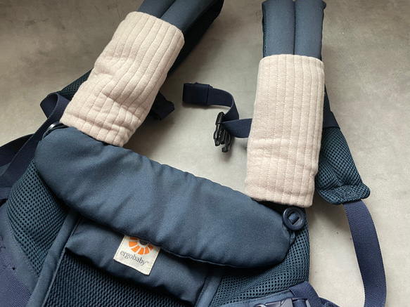 もちもち　ニット　肩紐カバー　抱っこ紐カバー　サッキングパット　よだれカバー　エルゴ　 3枚目の画像