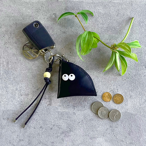 本革ミニチャーム2D▽MONSTER△ 【ミニっ子サイズ】 ポーチ ecolu