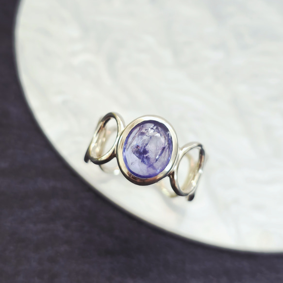 【8点限定】タンザナイト　オーバル　10＊８mm　シルバーリング　H-182S 5枚目の画像