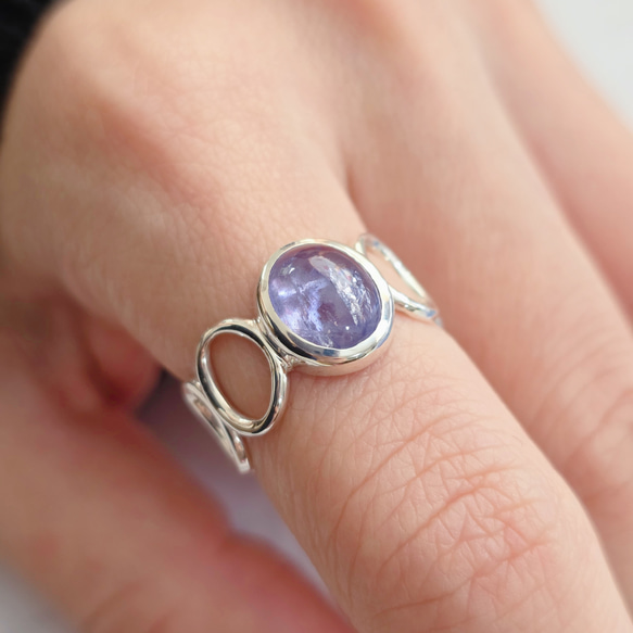 【8点限定】タンザナイト　オーバル　10＊８mm　シルバーリング　H-182S 2枚目の画像