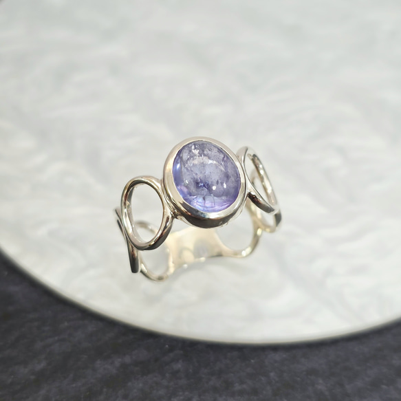 【8点限定】タンザナイト　オーバル　10＊８mm　シルバーリング　H-182S 13枚目の画像