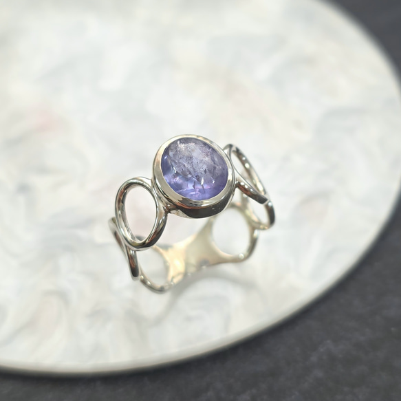 【8点限定】タンザナイト　オーバル　10＊８mm　シルバーリング　H-182S 4枚目の画像