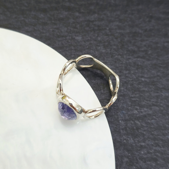 【8点限定】タンザナイト　オーバル　10＊８mm　シルバーリング　H-182S 8枚目の画像