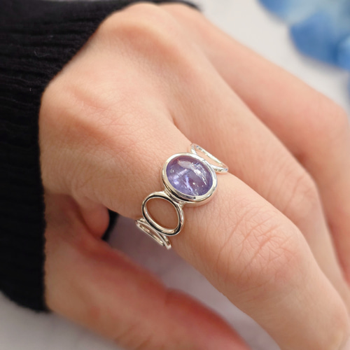 8点限定】タンザナイト オーバル 10＊8mm シルバーリング H-182S 指輪