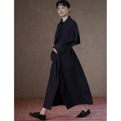 着物リメイク 白大島 リバーシブル ロング コート マキシ 古布 羽織