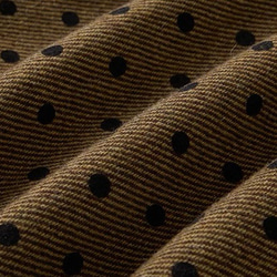 クラシックモダン配色カラー　ウール混ドット柄のジャケット・羽織り【秋冬春】ブラウン系 7枚目の画像