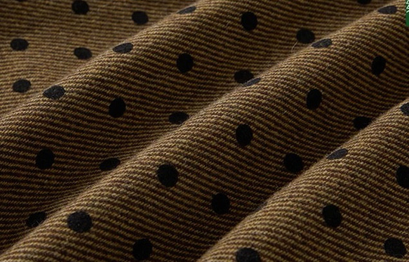 クラシックモダン配色カラー　ウール混ドット柄のジャケット・羽織り【秋冬春】ブラウン系 7枚目の画像