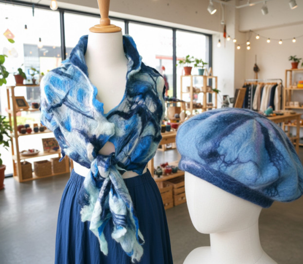 予約注文/カスタマイズ商品: 手作りフェルトの花飾り付き服 (写真は参考用です。実際の価格はリクエストに基づきます)