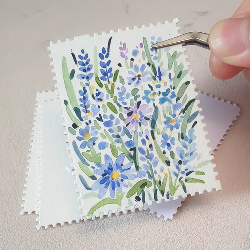 水彩 / 透明水彩 / ミニ原画 / 原画 / 手描きイラスト / ボタニカル