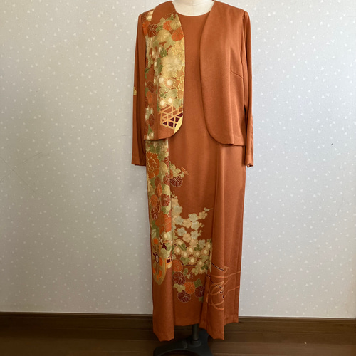 No.161留袖ドレスプリンセスラインワンピースとボレロ　13号L〜LL No.161留袖ドレスプリンセスラインワンピースとボレロ 13号L〜LL