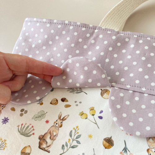 Milky rabbit〜 ＊うさぎさん柄のレッスンバッグ＊ 絵本袋 手提げ