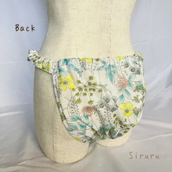 L:ゆるふわ*ふんどしパンツ（フラワーウォール）ダブルガーゼ　フンティー  ふんどしショーツ 3枚目の画像