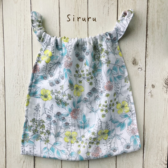 L:ゆるふわ*ふんどしパンツ（フラワーウォール）ダブルガーゼ　フンティー  ふんどしショーツ 1枚目の画像