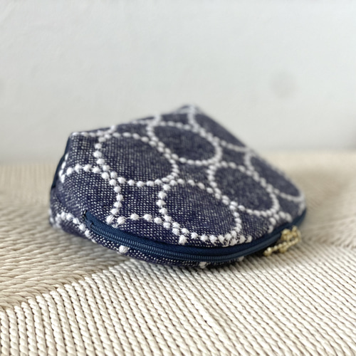⚮̈ミナペルホネン シェルポーチグランデ tambourine navy ポーチ
