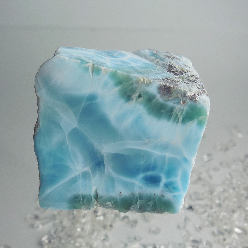 ラリマー原石　49g【送料込】　LMRG113　ドミニカ共和国の鉱山から　larimar