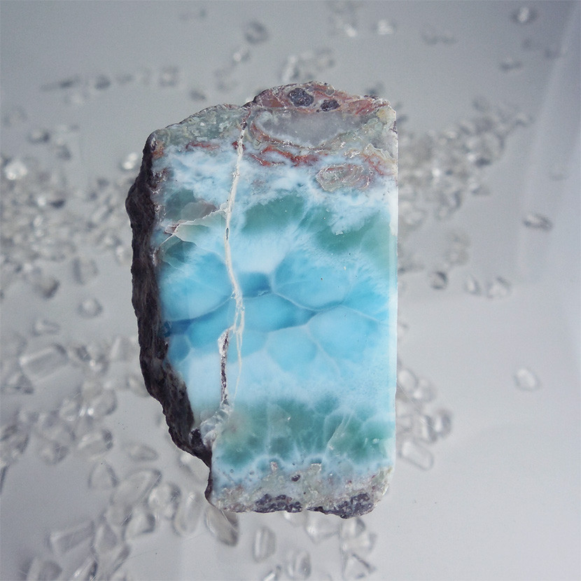 ラリマー原石　37g【送料込】　LMRG114　ドミニカ共和国の鉱山から　larimar