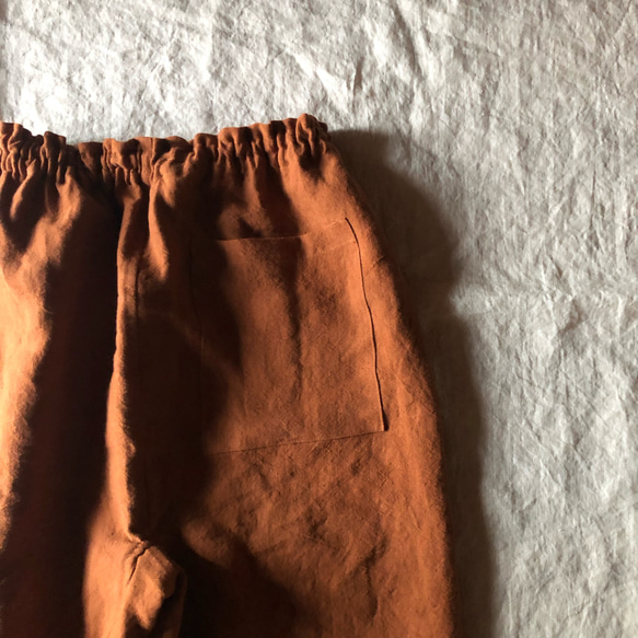 リネンのもんぺ　レンガ リネンのもんぺ レンガ ロングパンツ nuuMonpe 通販 19858046