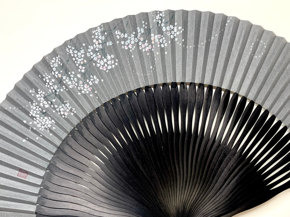趣 -omomuki- 〈霞草〉　京扇子 4枚目の画像