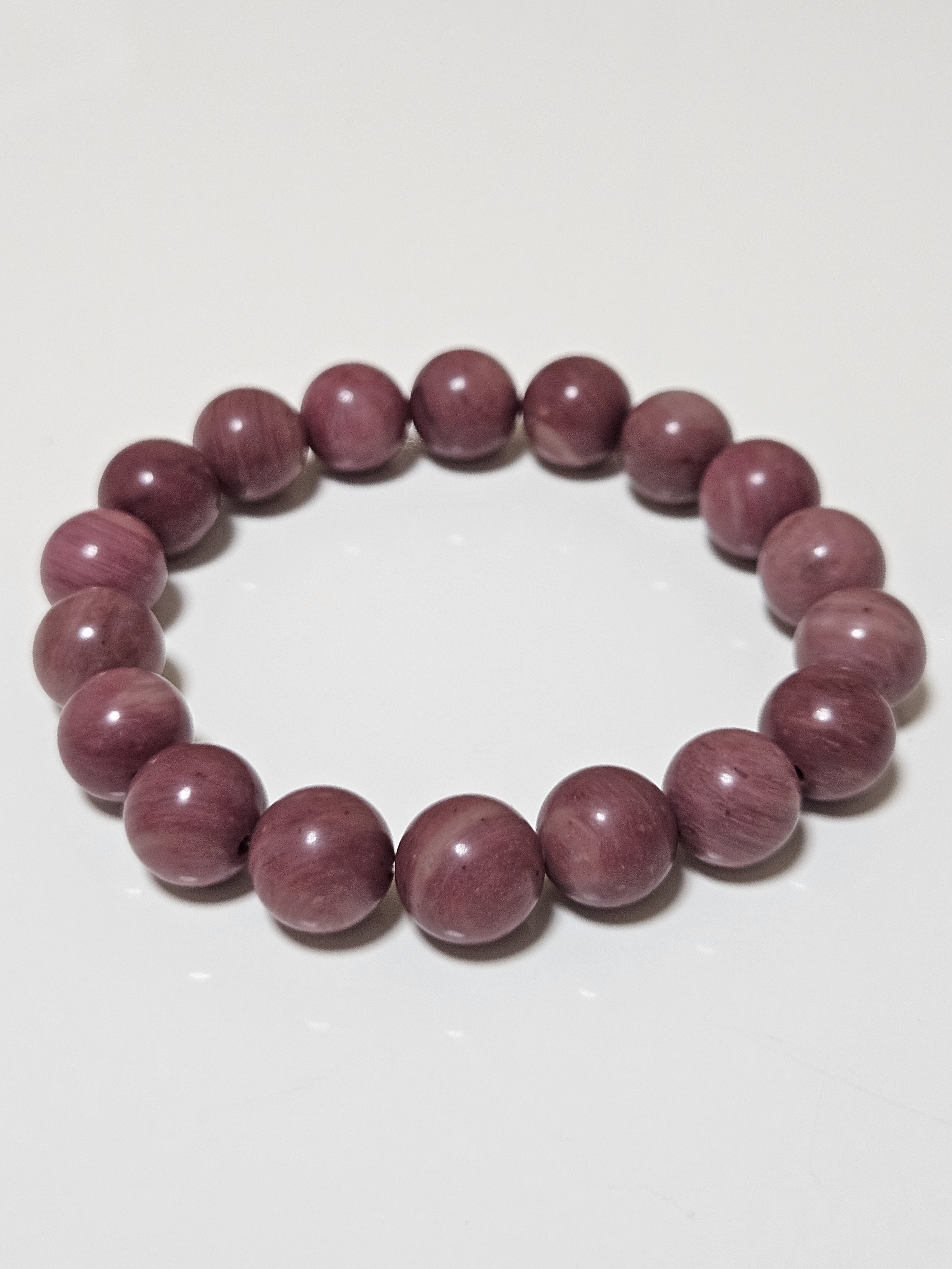 【高品質】シリシャスシスト(ピーモンタイト)天然石ブレスレット☆丸玉10.5mm