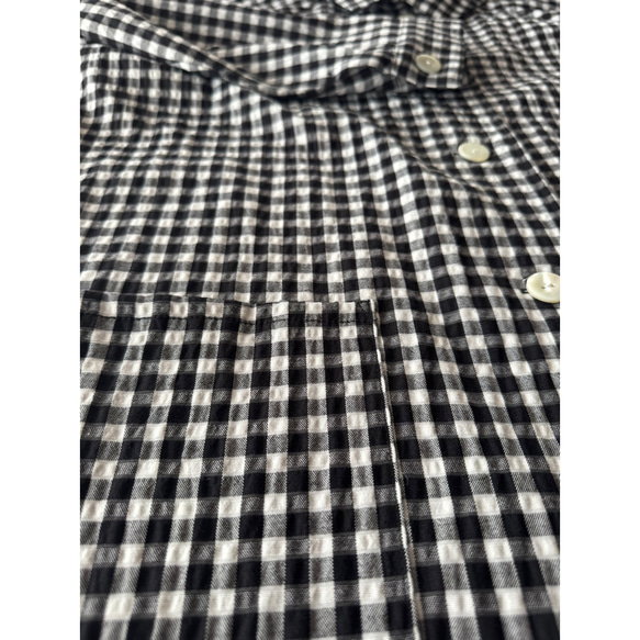 長さ選べる❤️着心地軽いギンガムコート❤️個性的な高見え素材❤️カジュアル＆モード❤️伸縮性ギンガムチェック 14枚目の画像