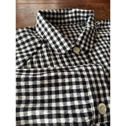 長さ選べる❤️着心地軽いギンガムコート❤️個性的な高見え素材❤️カジュアル＆モード❤️伸縮性ギンガムチェック 6枚目の画像