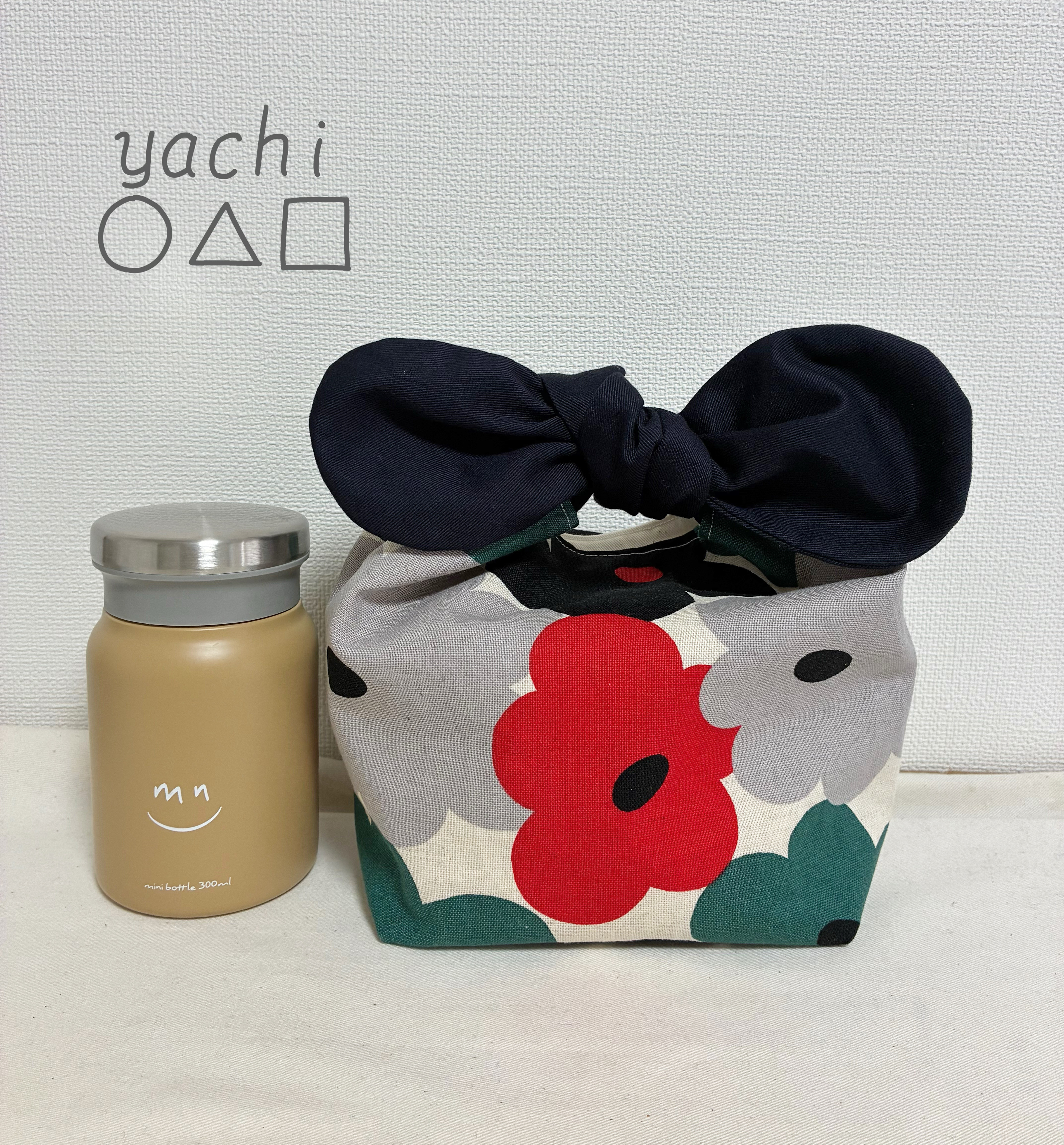 オーダー後作製】くま リボン コットン巾着袋 お弁当袋 女の子