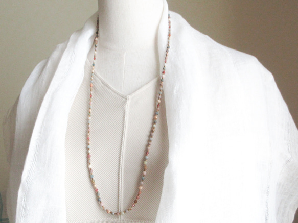 ❮再販×2❯ 天然石★ アラシャンアゲート　ロングネックレス 3枚目の画像