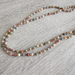 ❮再販×2❯ 天然石★ アラシャンアゲート　ロングネックレス 1枚目の画像