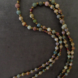 ❮再販×2❯ 天然石★ アラシャンアゲート　ロングネックレス 6枚目の画像