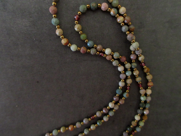 ❮再販×2❯ 天然石★ アラシャンアゲート　ロングネックレス 6枚目の画像