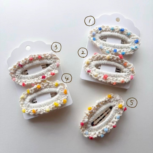 ポンポンヘアピン】ハンドメイド ベビー キッズ ヘアアクセサリー