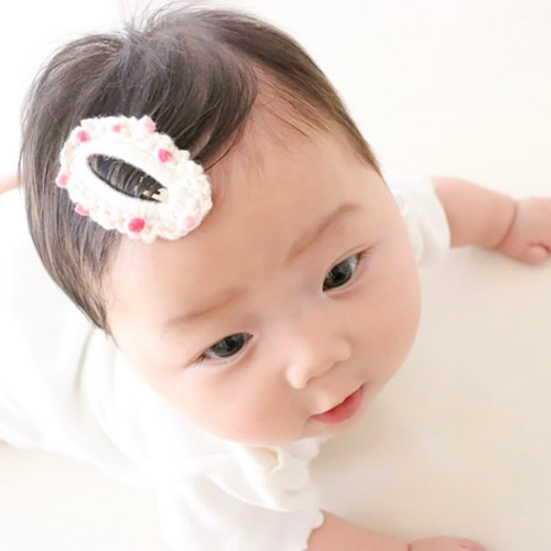 ポンポンヘアピン】ハンドメイド ベビー キッズ ヘアアクセサリー