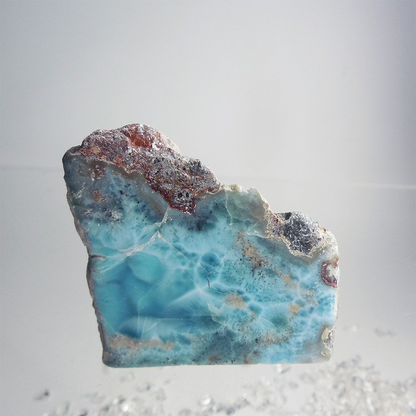 ラリマー原石　87g【送料込】　LMRG136 ドミニカ共和国の鉱山から　larimar
