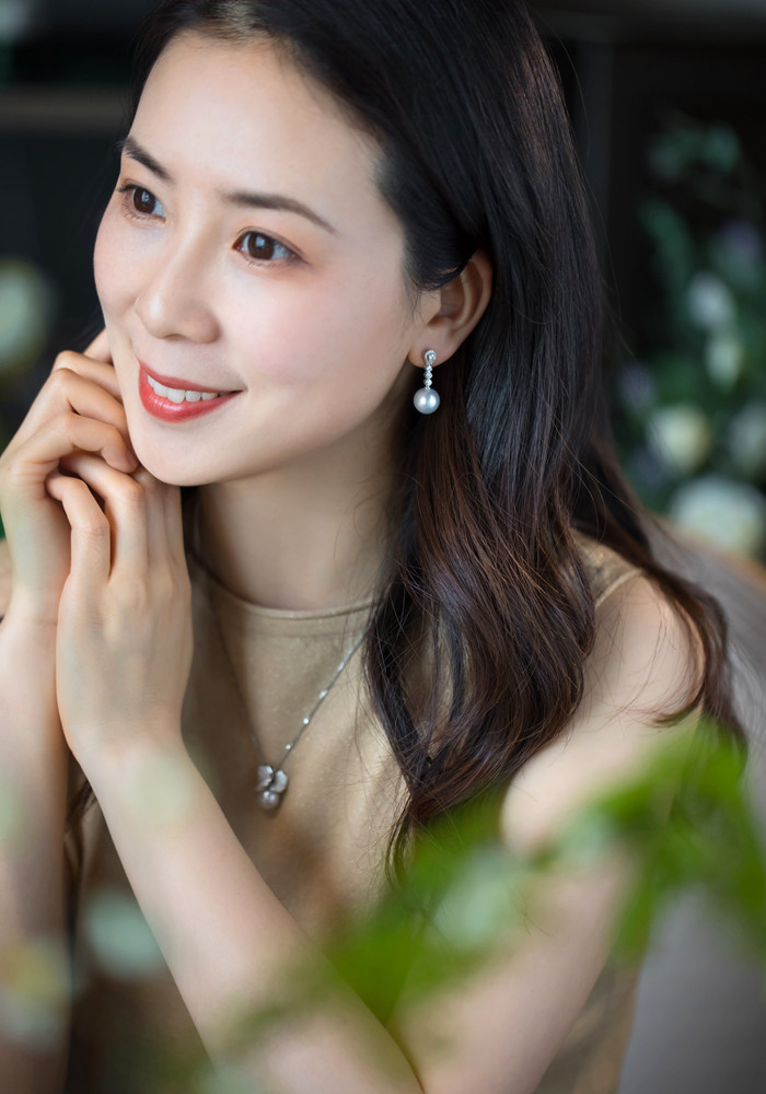 【ルミナ】10～11mm 天然南洋オーストラリア産ホワイトパールイヤリング 18Kゴールド 51ポイントダイヤモンドセット ルミ